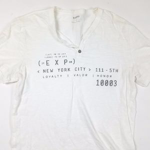 Express Men's Button Short Sleeve Shirt Size M